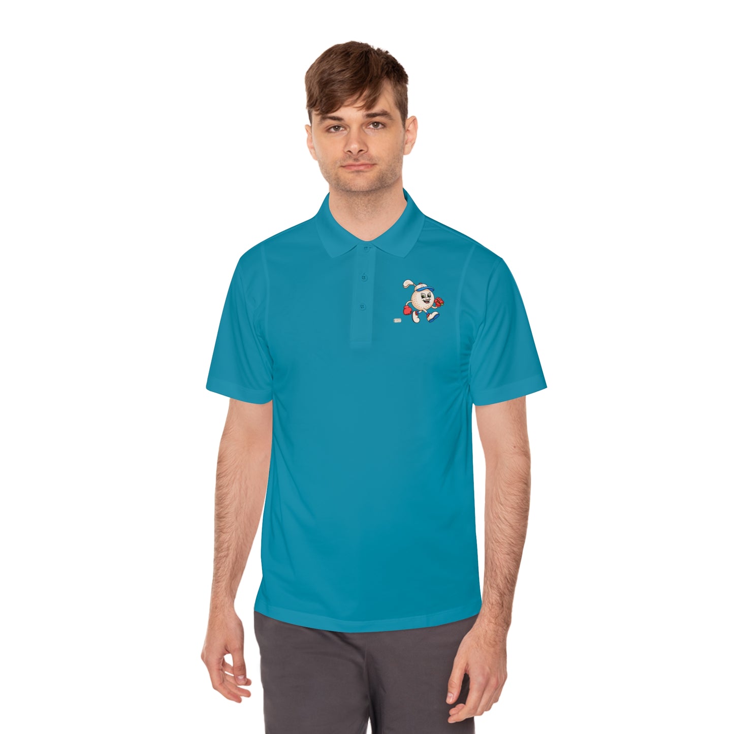 Golfing Golf Ball- Men's Golf Polo